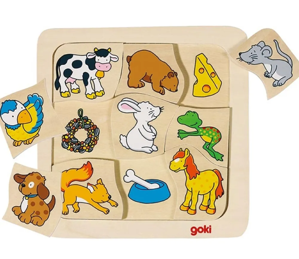 Tout Pour le Jeu Puzzle bois Qui mange quoi ? Jeu alimentation des animaux