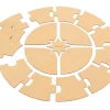 Tout Pour le Jeu Puzzle bois rond géant neutre 70 cm - 17 pièces Montessori cercle annuel