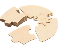 Tout Pour le Jeu Puzzle bois rond géant neutre 70 cm - 17 pièces Montessori cercle annuel