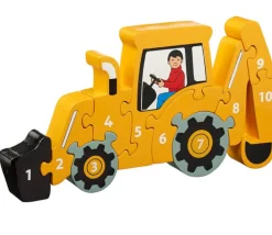 Tout Pour le Jeu Puzzle bois tractopelle 1 à 10 - commerce équitable