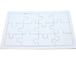 Tout Pour le Jeu Puzzle carton blanc 12 pièces à personnaliser 22 x 14 cm