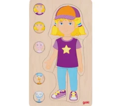 Tout Pour le Jeu Puzzle corps Humain fille - 5 puzzles bois à étage anatomie