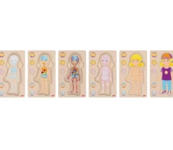 Tout Pour le Jeu Puzzle corps Humain fille - 5 puzzles bois à étage anatomie