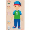 Tout Pour le Jeu Puzzle corps Humain garçon - 5 puzzles bois à étage anatomie