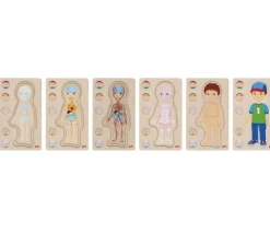 Tout Pour le Jeu Puzzle corps Humain garçon - 5 puzzles bois à étage anatomie