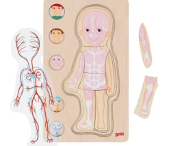 Tout Pour le Jeu Puzzle corps Humain garçon - 5 puzzles bois à étage anatomie