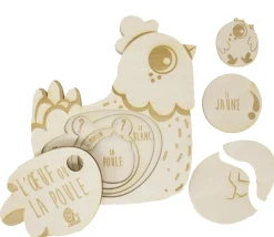 Tout Pour le Jeu Puzzle 3D éducatif en bois - cycle de la poule