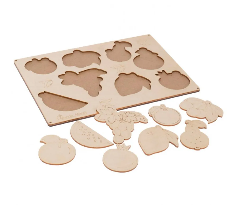 Tout Pour le Jeu Puzzle des fruits 8 pièces en bois naturel