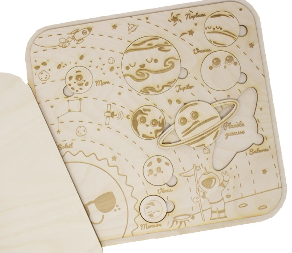 Tout Pour le Jeu Puzzle éducatif en bois - Le système solaire