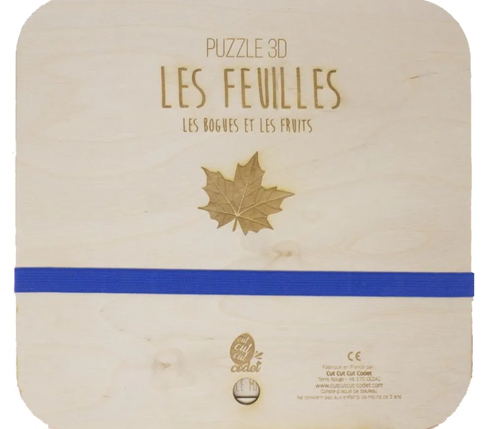 Tout Pour le Jeu Puzzle éducatif en bois - Les feuilles, bogues et fruits