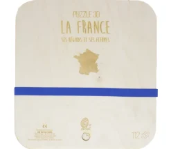 Tout Pour le Jeu Puzzle éducatif en bois - La France (3 niveaux : département, région et fleuve)