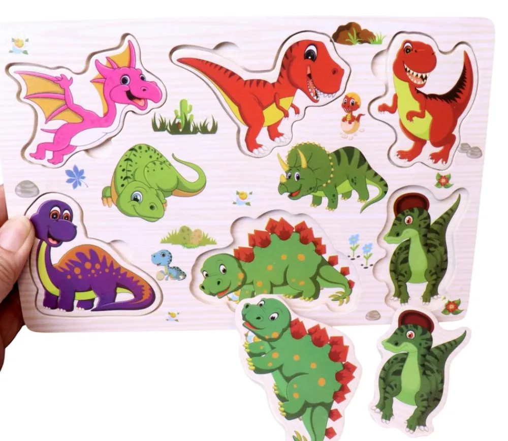 Tout Pour le Jeu Puzzle en bois 6 à 7 pièces à encastrer animaux savane