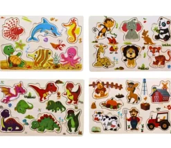 Tout Pour le Jeu Puzzle en bois 6 à 7 pièces à encastrer animaux savane