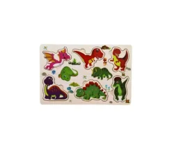 Tout Pour le Jeu Puzzle en bois 6 à 7 pièces à encastrer dinosaures