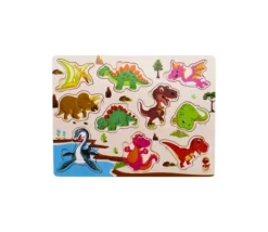 Tout Pour le Jeu Puzzle en bois 10 à 11 pièces à encastrer Les dinosaures