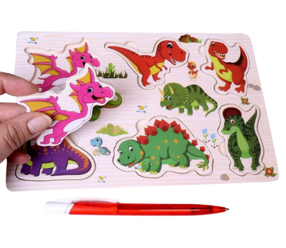 Tout Pour le Jeu Puzzle en bois 6 à 7 pièces à encastrer monde marin