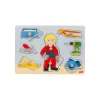 Tout Pour le Jeu Puzzle en bois à boutons le bricoleur et ses outils à encastrer