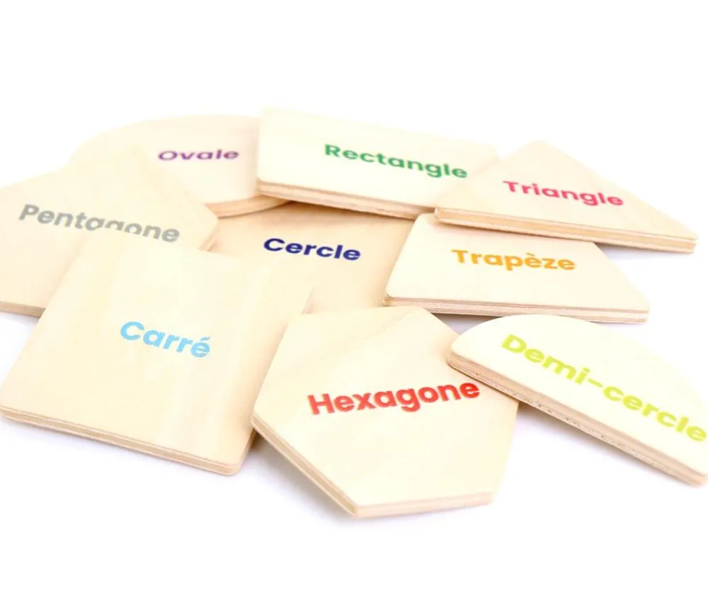 Tout Pour le Jeu Puzzle en bois 9 formes géométriques