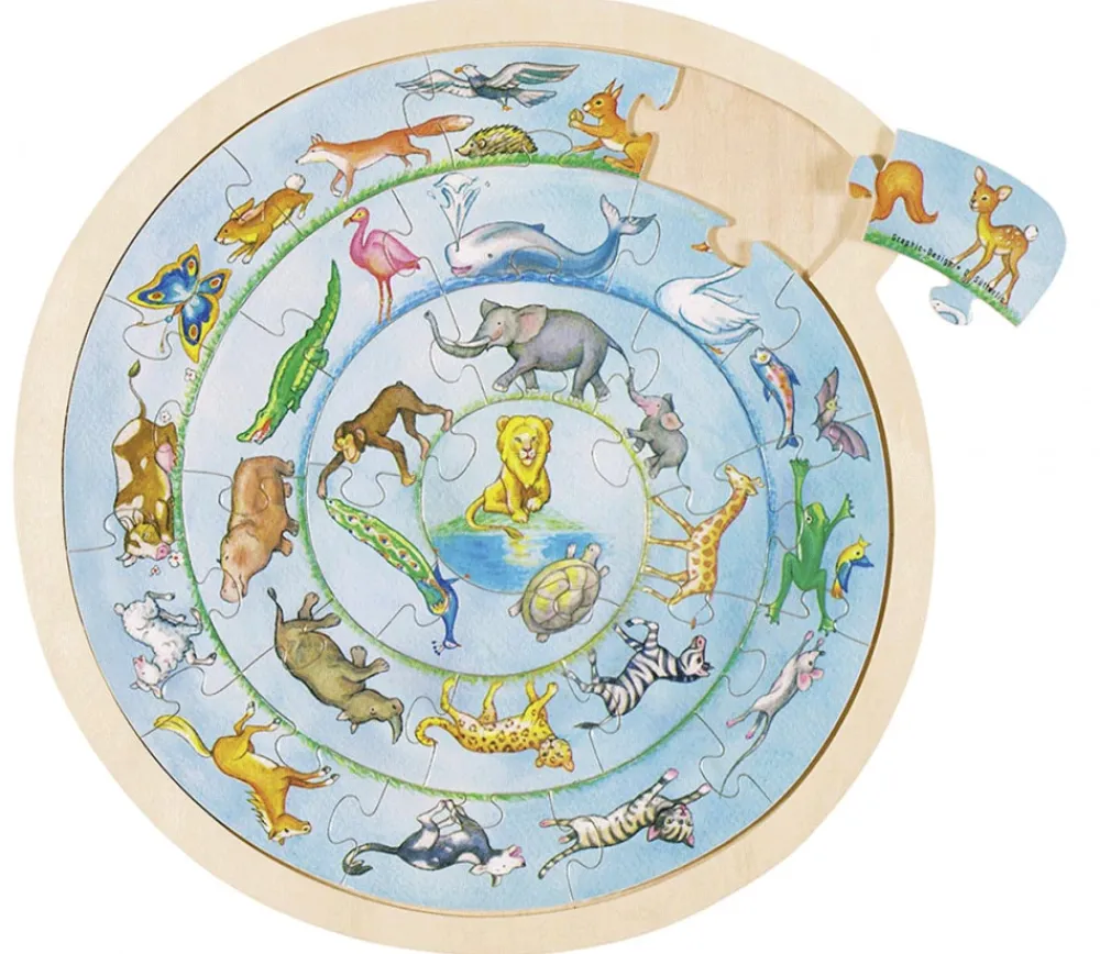 Tout Pour le Jeu Puzzle en bois - La ronde des animaux 27 pièces