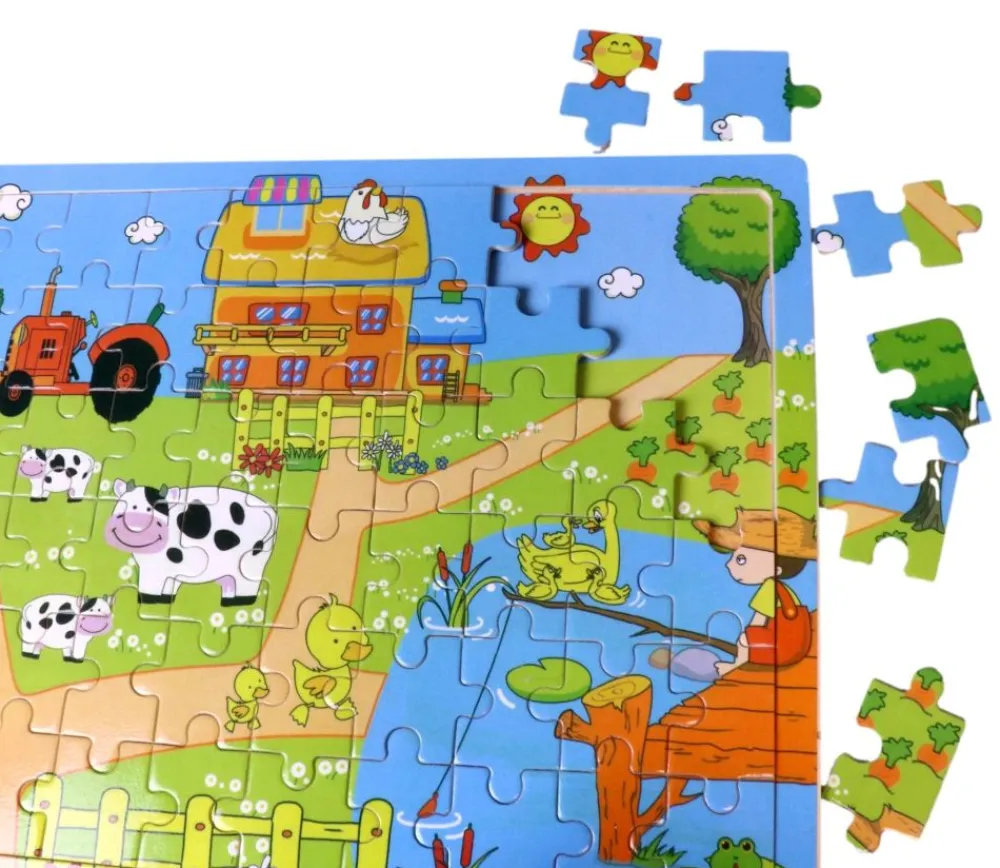 Tout Pour le Jeu Puzzle en bois 60 pièces - thème ferme