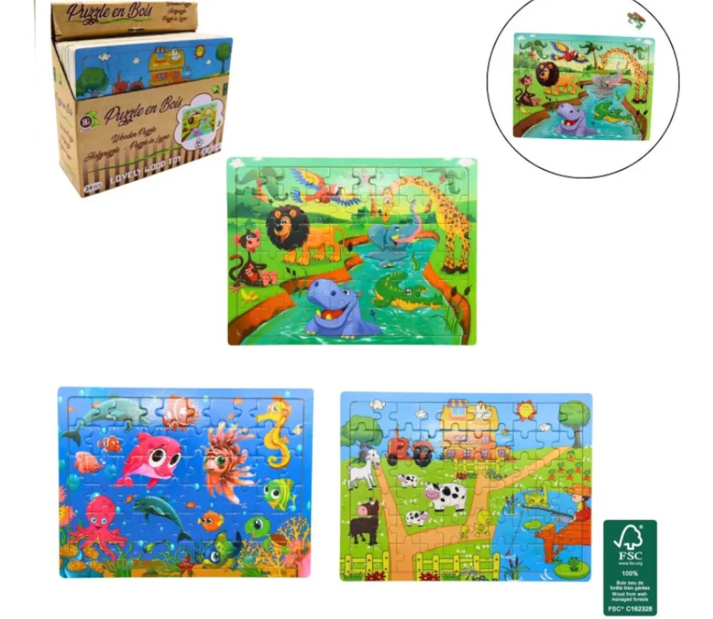 Tout Pour le Jeu Puzzle en bois 60 pièces - thème marin