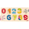 Tout Pour le Jeu Puzzle en bois 10 pièces chiffres 0 à 9 30 x 15 cm apprendre à compter
