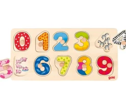 Tout Pour le Jeu Puzzle en bois 10 pièces chiffres 0 à 9 30 x 15 cm apprendre à compter