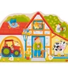 Tout Pour le Jeu Puzzle en bois 7 pièces encastrement La ferme avec boutons enfant 1 an