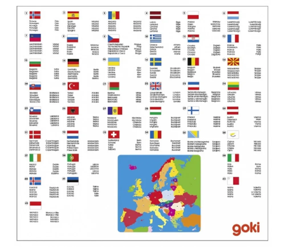 Tout Pour le Jeu Puzzle en bois découverte des pays d'Europe - 35 pièces