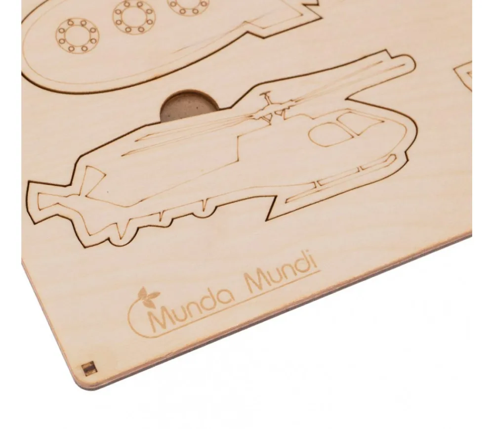 Tout Pour le Jeu Puzzle en bois naturel véhicules 8 pièces