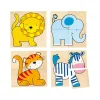 Tout Pour le Jeu Puzzle et mémo animaux sauvages Karemo en bois