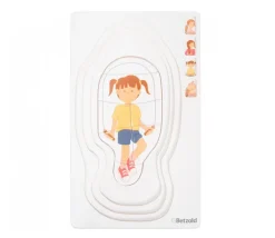Enfant Tout Pour le Jeu Puzzle je grandis "Fille" - 4 étages - 28 pièces en bois