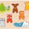 Tout Pour le Jeu Puzzle jeu en bois Animaux forêt 8 pièces figurines