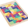 Tout Pour le Jeu Puzzle multicolore en bois style Tétris - 40 pièces 8 couleurs