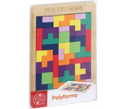Tout Pour le Jeu Puzzle multicolore en bois style Tétris - 40 pièces 8 couleurs