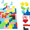 Tout Pour le Jeu Puzzle multicolore formes géométrique en bois Tétris 114 pièces