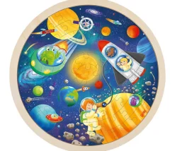 Tout Pour le Jeu Puzzle Univers espace en bois 57 pièces rond
