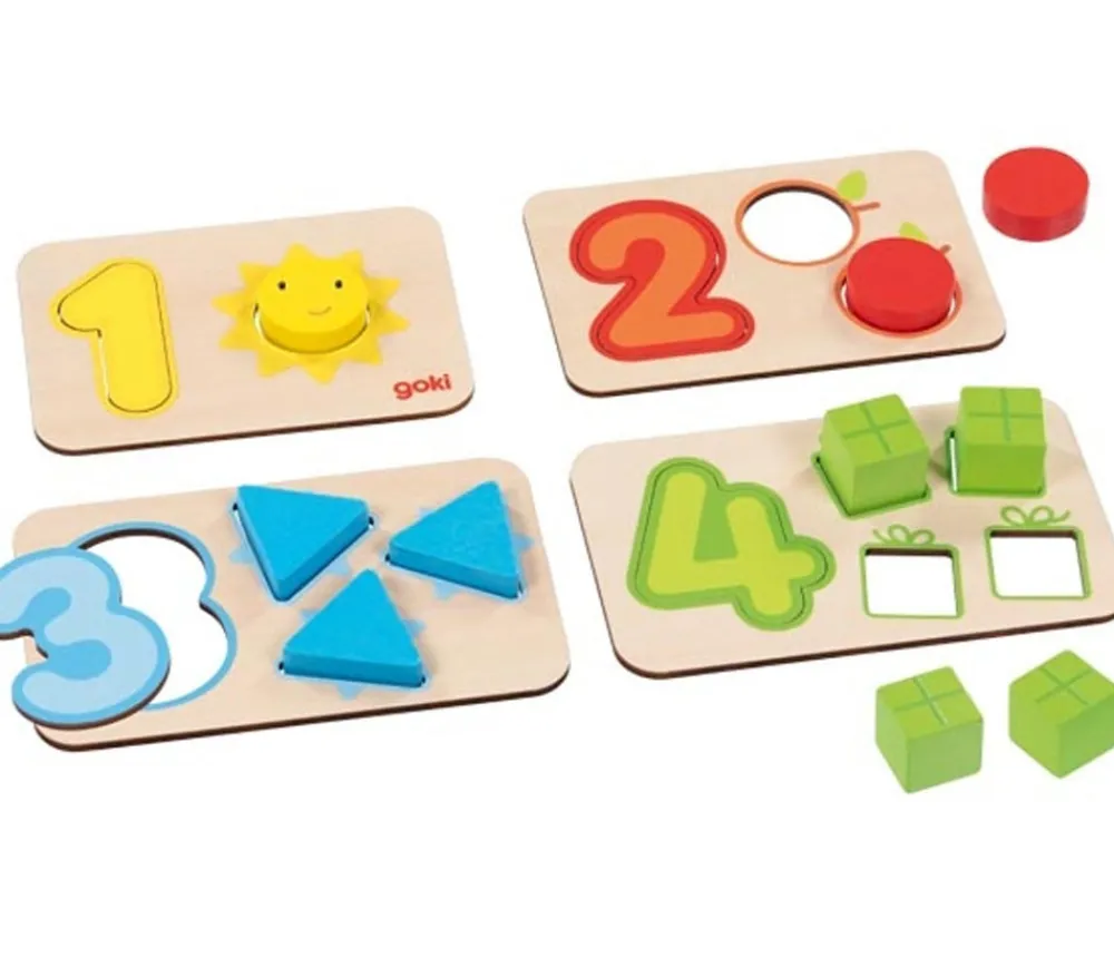 Tout Pour le Jeu Puzzles en bois chiffres et association images