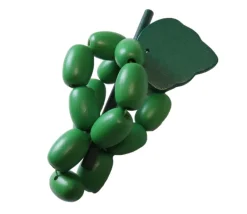 Tout Pour le Jeu Raisin vert en bois 4 x 9.5 cm fruit jouet unité