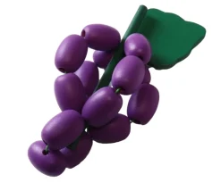 Tout Pour le Jeu Raisin violet en bois 4 x 9.5 cm fruit jouet