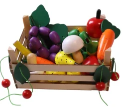 Tout Pour le Jeu Raisin violet en bois 4 x 9.5 cm fruit jouet