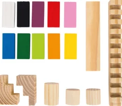 Enfant Tout Pour le Jeu Rallye Dominos bois Arc en ciel XXL - 560 tuiles