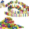 Tout Pour le Jeu Rallye Dominos bois Arc en ciel - 247 tuiles de 4 x 2.2 cm
