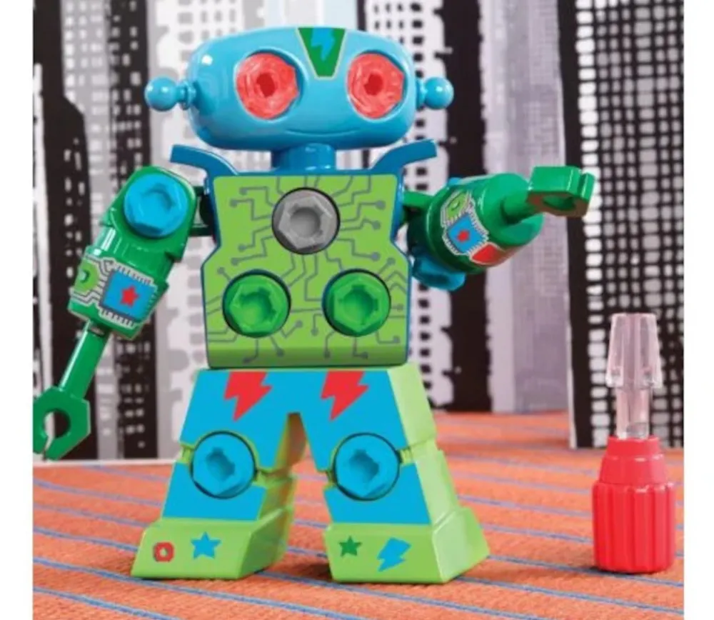 Tout Pour le Jeu Robot à visser 20 cm avec tournevis - design and drill robot STEM