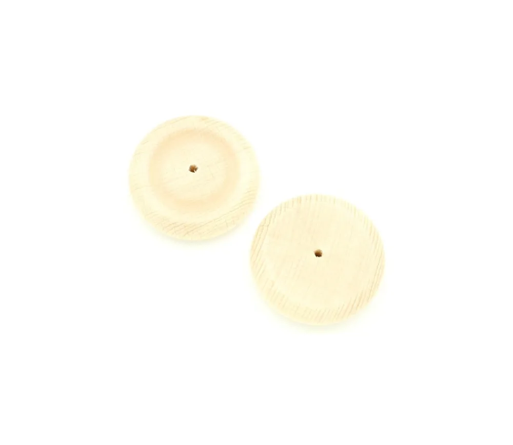Tout Pour le Jeu Roue bois de 4 cm trouée - 40 x 13 mm trou de 3.5 mm