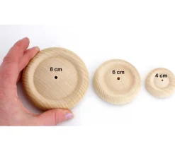 Tout Pour le Jeu Roue bois de 4 cm trouée - 40 x 13 mm trou de 3.5 mm