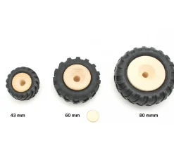 Tout Pour le Jeu Roue tracteur de 8 cm avec pneu caoutchouc