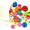 Tout Pour le Jeu Sac 100 jetons bois numéros 1 à 1000 mise pour jeux