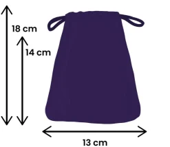 Tout Pour le Jeu Sac 13 x 18 cm - velours épais VIOLET avec cordon