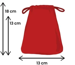 Tout Pour le Jeu Sac 13 x 18 cm - velours épais rouge avec cordon